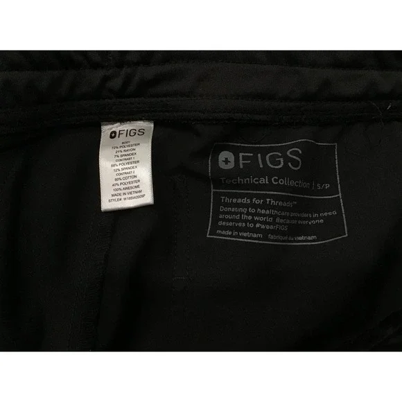 FIGS Women's Zamora Jogger Scrub Pants Black Size S/P Medical Nursing Vet Doctor - Picture 6 of 7